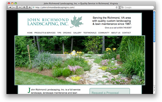 John Richmond Landscaping, Inc. web site